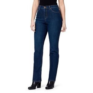 Gloria Vanderbilt Amanda High Rise Tapered Jeans Size 10S Short Dark Wash